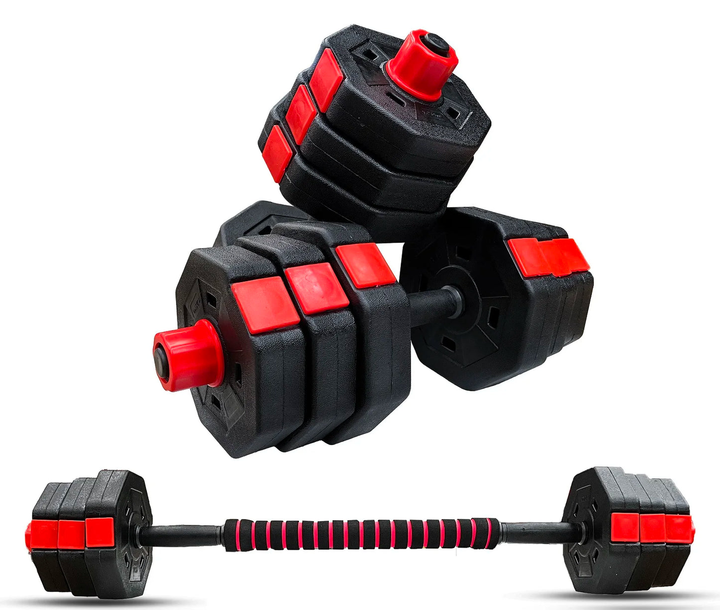 Mancuernas Ajustables Octagonales 10kg - Set Profesional Gimnasio Casa