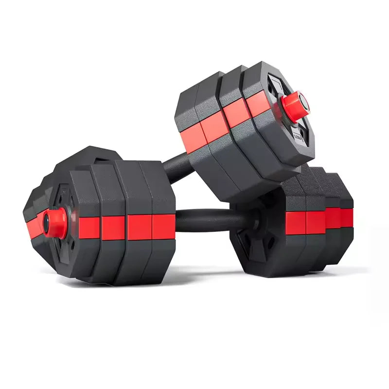 Mancuernas Ajustables Octagonales 10kg - Set Profesional Gimnasio Casa