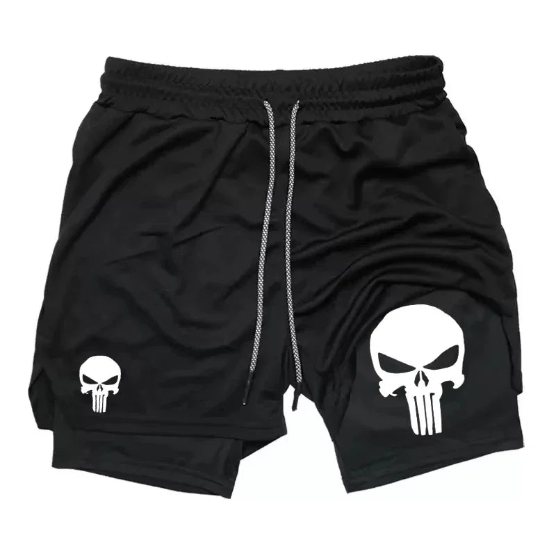 Shorts Deportivos 2 en 1 con Bolsillo para Teléfono - Secado Rápido