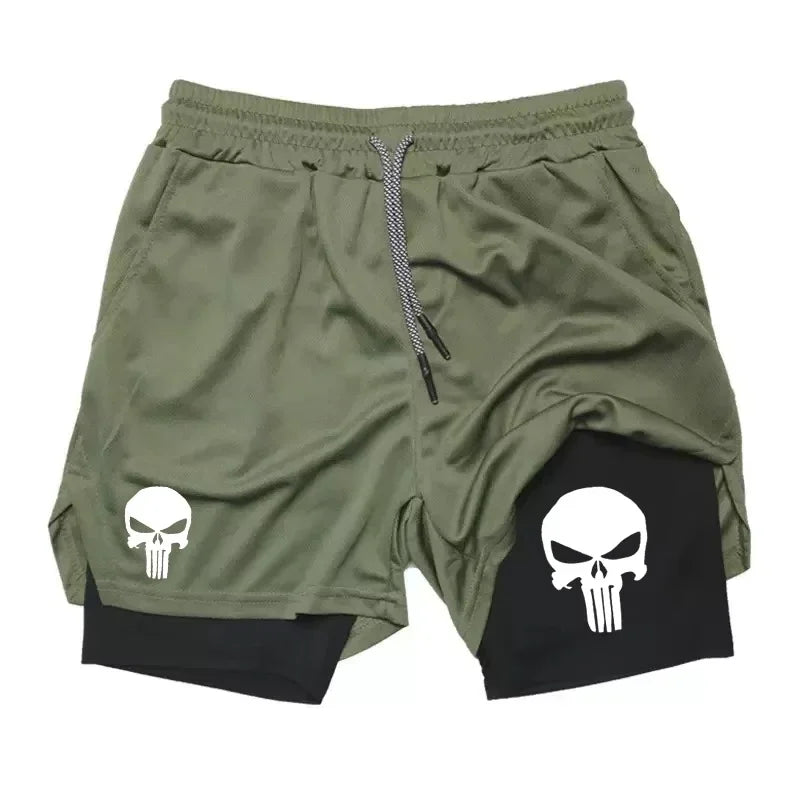 Shorts Deportivos 2 en 1 con Bolsillo para Teléfono - Secado Rápido