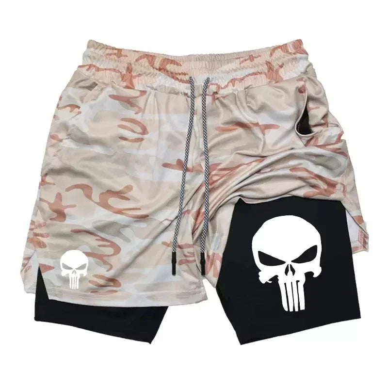 Shorts Deportivos 2 en 1 con Bolsillo para Teléfono - Secado Rápido