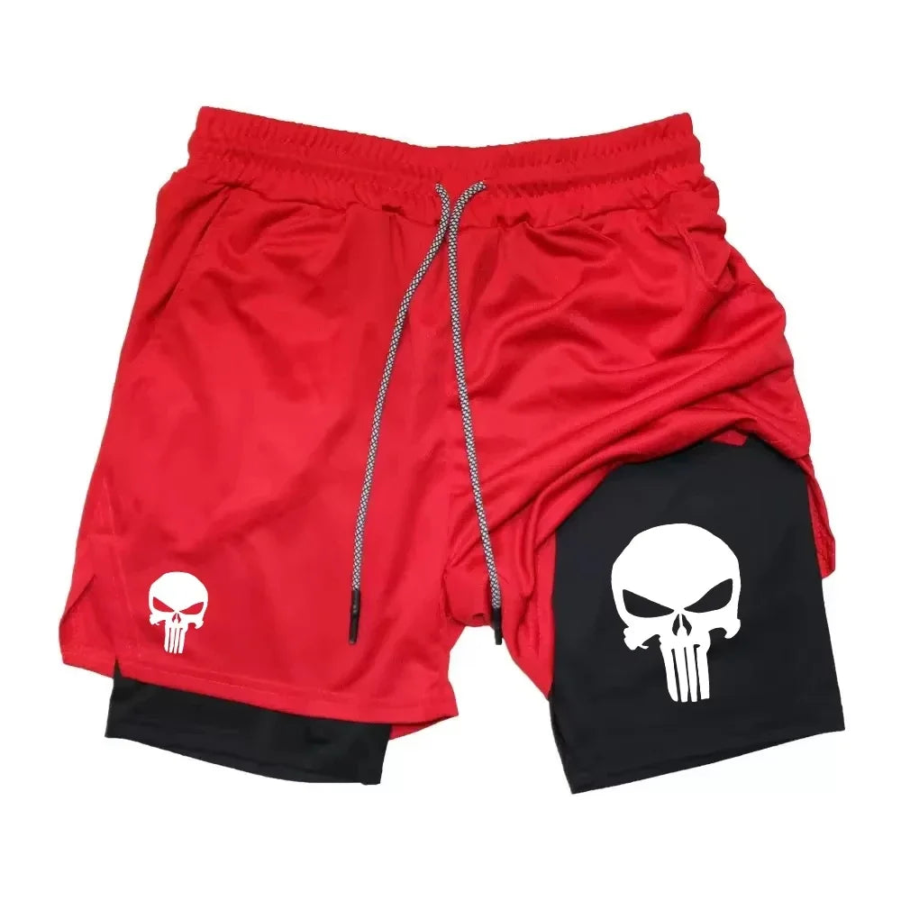 Shorts Deportivos 2 en 1 con Bolsillo para Teléfono - Secado Rápido
