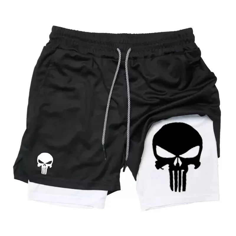 Shorts Deportivos 2 en 1 con Bolsillo para Teléfono - Secado Rápido